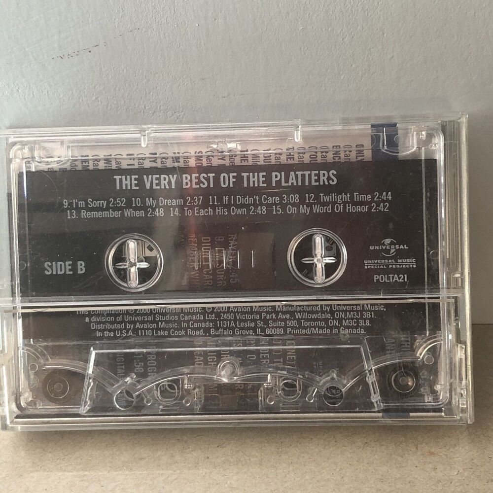 The Platters “Very Best Of” Cassette Tape – Classic Hits Collection - Picture 2 of 8